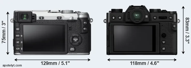 Comparison X-E2S or X-T30 II rear