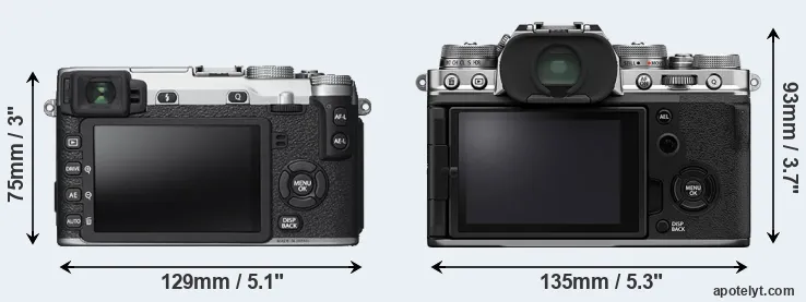 Comparison X-E2S or X-T4 rear