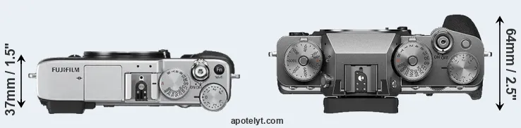 Compare X-E2S versus X-T4 top