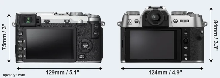 Comparison X-E2S or X-T50 rear