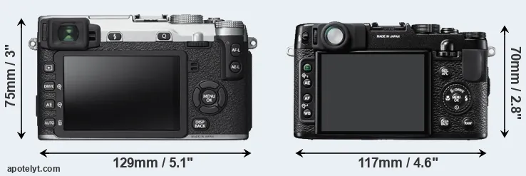 Comparison X-E2S or X10 rear