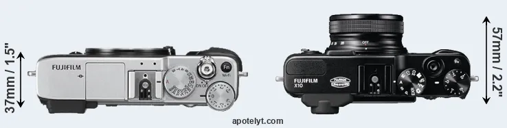 Compare X-E2S versus X10 top
