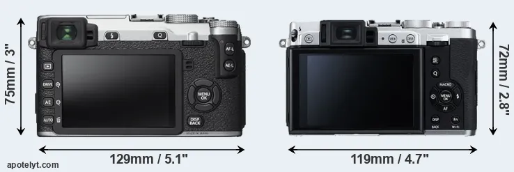 Comparison X-E2S or X30 rear