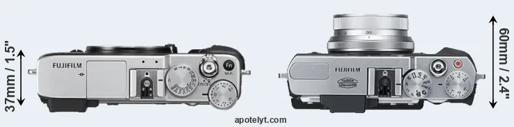 Compare X-E2S versus X30 top