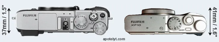 Compare X-E2S versus XF10 top
