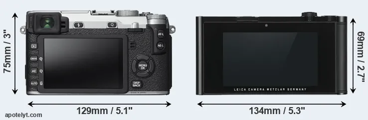 Comparison X-E2S or TL rear