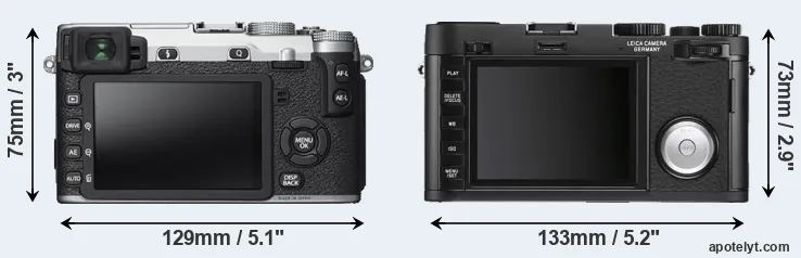 Comparison X-E2S or X Vario rear