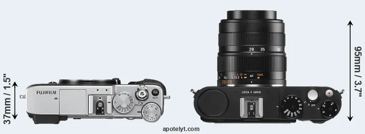 Compare X-E2S versus X Vario top