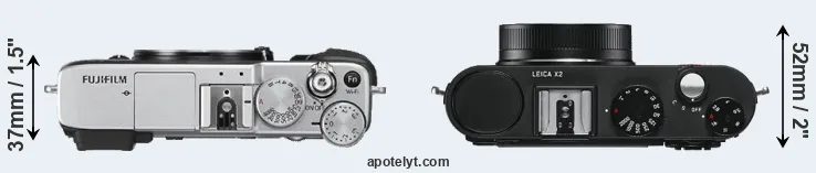 Compare X-E2S versus X2 top