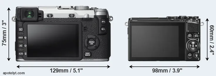 Comparison X-E2S or J5 rear