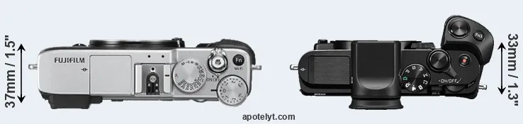 Compare X-E2S versus V3 top