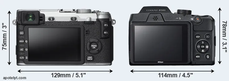 Comparison X-E2S or B500 rear
