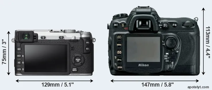 Comparison X-E2S or D200 rear
