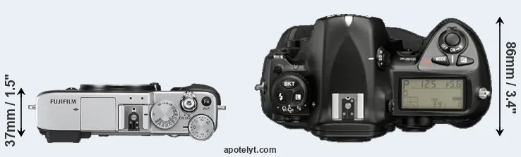 Compare X-E2S versus D2X top