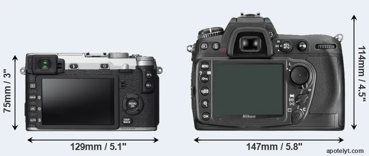 Comparison X-E2S or D300 rear