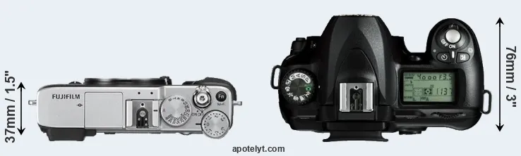 Compare X-E2S versus D50 top