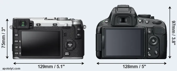 Comparison X-E2S or D5100 rear