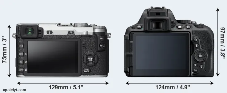 Comparison X-E2S or D5500 rear