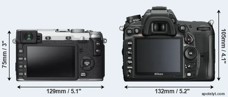 Comparison X-E2S or D7000 rear