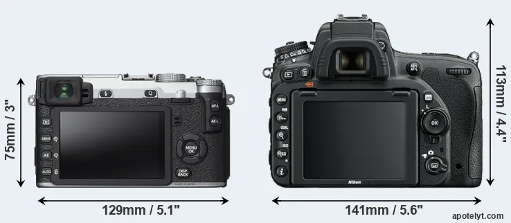 Comparison X-E2S or D750 rear