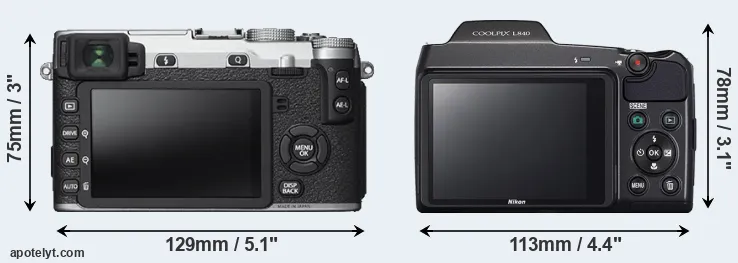 Comparison X-E2S or L840 rear