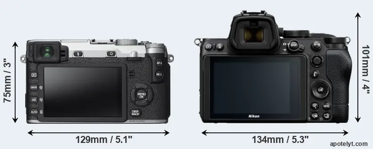 Comparison X-E2S or Z5 rear