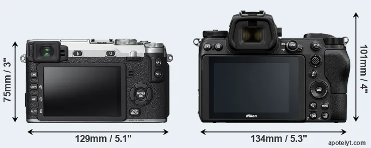 Comparison X-E2S or Z6 rear