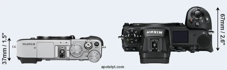 Compare X-E2S versus Z7 top