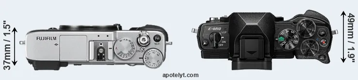 Compare X-E2S versus E-M10 IV top