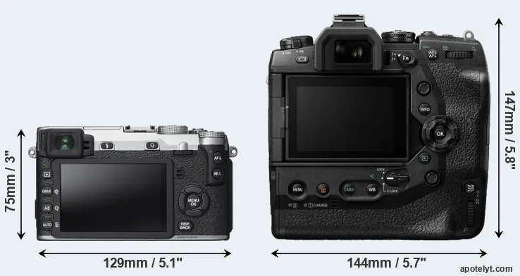 Comparison X-E2S or E-M1X rear