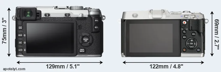 Comparison X-E2S or E-P5 rear