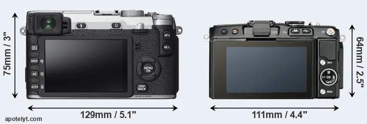 Comparison X-E2S or E-PL5 rear