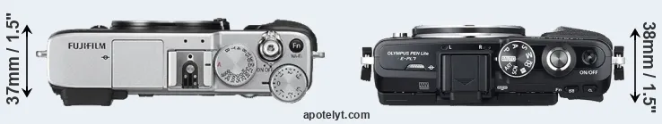 Compare X-E2S versus E-PL7 top
