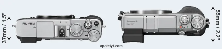 Compare X-E2S versus GX7 top