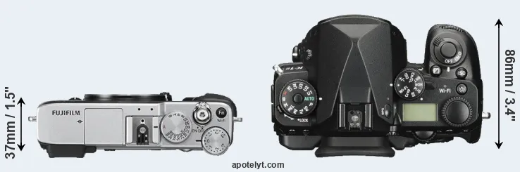 Compare X-E2S versus K-1 II top