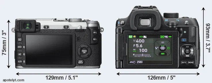 Comparison X-E2S or K-70 rear