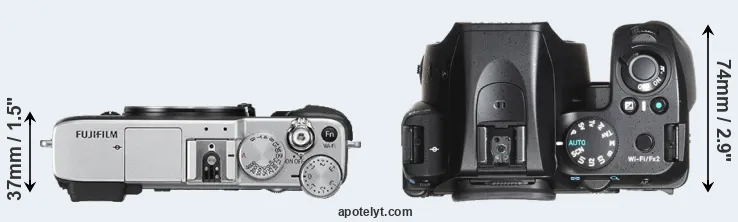 Compare X-E2S versus K-70 top
