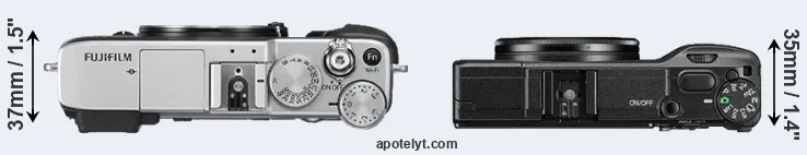 Compare X-E2S versus GR II top