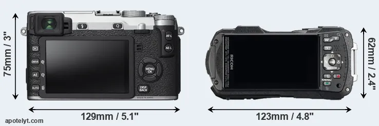 Comparison X-E2S or WG-60 rear