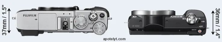 Compare X-E2S versus A5000 top