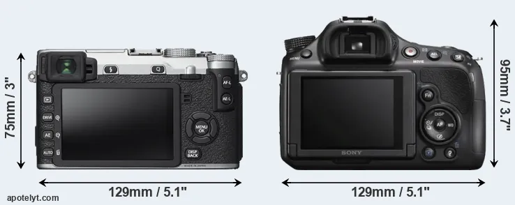 Comparison X-E2S or A58 rear
