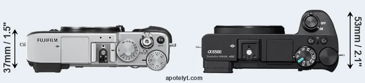 Compare X-E2S versus A6500 top