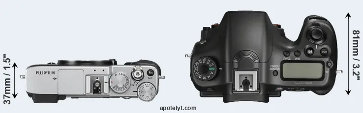 Compare X-E2S versus A68 top
