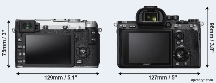 Comparison X-E2S or A7 III rear