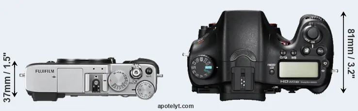 Compare X-E2S versus A77 top
