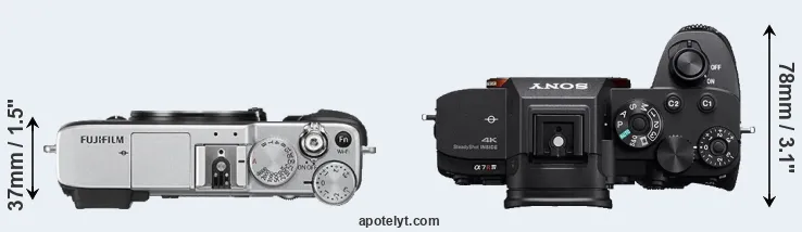 Compare X-E2S versus A7R IV top