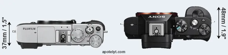 Compare X-E2S versus A7S top