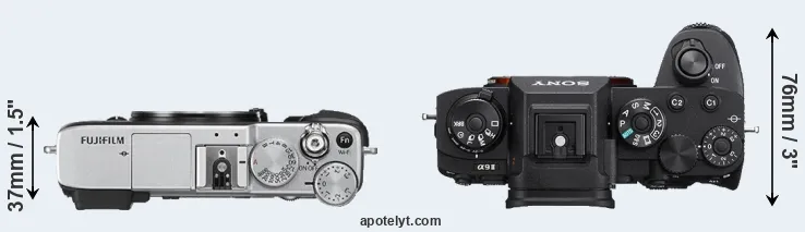 Compare X-E2S versus A9 II top