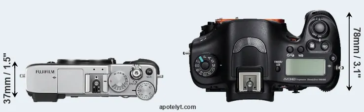 Compare X-E2S versus A99 top