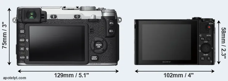 Comparison X-E2S or HX90V rear